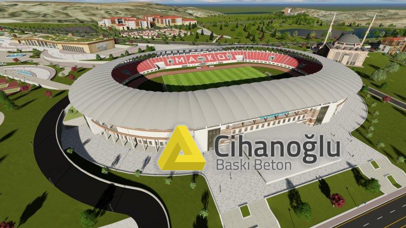 Burdur M. Akif Ersoy Stadyumu Baskı Beton Uygulaması